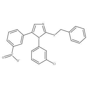 2-(benzylthio)-1-(3-chlorophenyl)-5-(3-nitrophenyl)-1H-imidazole Structure