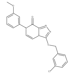 3-[(3-chlorobenzyl)thio]-7-(3-methoxyphenyl)[1,2,4]triazolo[4,3-a]pyrazin-8(7H)-one结构式