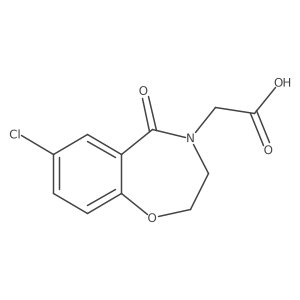 (7-Chloro-5-oxo-2,3-dihydro-1,4-benzoxazepin-4(5H)-yl)acetic acid结构式