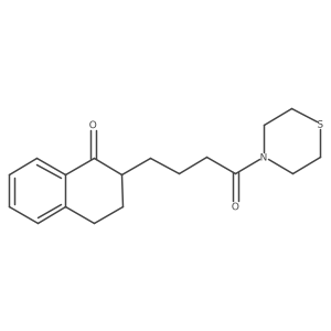 3,4-Dihydro-2-[4-oxo-4-(4-thiomorpholinyl)butyl]-1(2H)-naphthalenone Structure