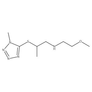 N-(2-Methoxyethyl)-2-[(1-methyl-1H-tetrazol-5-yl)thio]-1-propanamine结构式