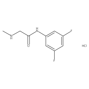 N-(3,5-difluorophenyl)-2-(methylamino)acetamide hydrochloride结构式