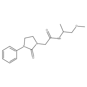 N-(1-methoxypropan-2-yl)-2-(2-oxo-3-phenylimidazolidin-1-yl)acetamide Structure