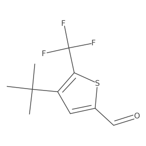 4-Tert-butyl-5-(trifluoromethyl)thiophene-2-carbaldehyde结构式