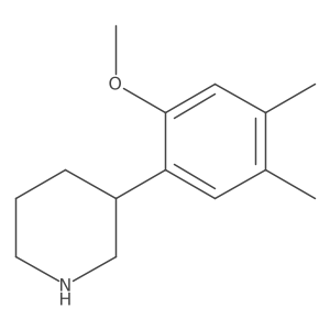 3-(2-Methoxy-4,5-dimethylphenyl)piperidine Structure