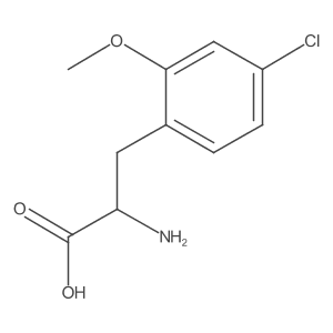 2-Amino-3-(4-chloro-2-methoxyphenyl)propanoic acid结构式