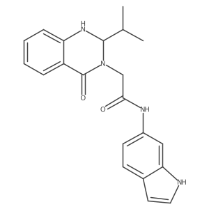 N-(1H-indol-6-yl)-2-[2-isopropyl-4-oxo-1,4-dihydro-3(2H)-quinazolinyl]acetamide结构式