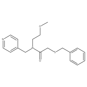 2-(benzylthio)-N-(2-methoxyethyl)-N-(pyridin-4-ylmethyl)acetamide结构式