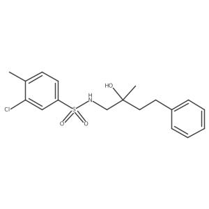 3-chloro-N-(2-hydroxy-2-methyl-4-phenylbutyl)-4-methylbenzenesulfonamide Structure