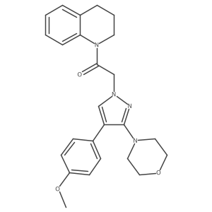 1-(3,4-dihydroquinolin-1(2H)-yl)-2-(4-(4-methoxyphenyl)-3-morpholino-1H-pyrazol-1-yl)ethanone Structure