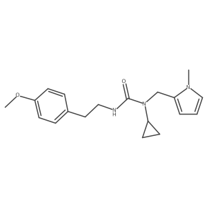 1-cyclopropyl-3-(4-methoxyphenethyl)-1-((1-methyl-1H-pyrrol-2-yl)methyl)urea结构式