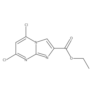 Ethyl 5,7-dichloroimidazo[1,2-a]pyrimidine-2-carboxylate结构式