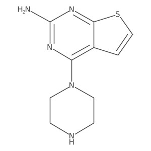 2-Amino-4-(piperazin-1-yl)thieno[2,3-d]pyrimidine结构式