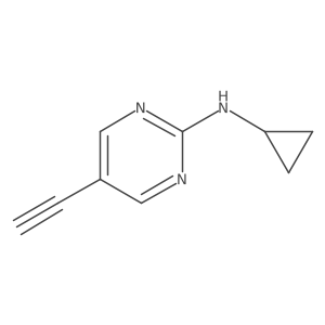 N-cyclopropyl-5-ethynylpyrimidin-2-amine结构式
