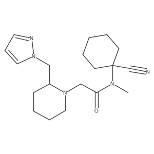 N-(1-cyanocyclohexyl)-N-methyl-2-{2-[(1H-pyrazol-1-yl)methyl]piperidin-1-yl}acetamide结构式