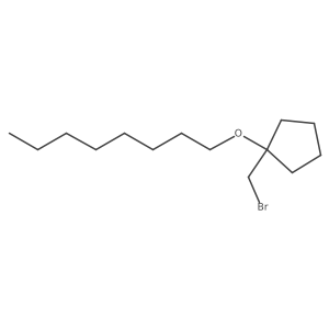 1-(Bromomethyl)-1-(octyloxy)cyclopentane结构式