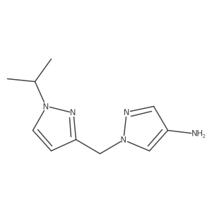 1-{[1-(propan-2-yl)-1H-pyrazol-3-yl]methyl}-1H-pyrazol-4-amine结构式