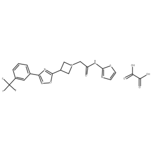 N-(thiazol-2-yl)-2-(3-(3-(3-(trifluoromethyl)phenyl)-1,2,4-oxadiazol-5-yl)azetidin-1-yl)acetamide oxalate Structure