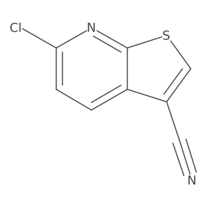 Thieno[2,3-b]pyridine-3-carbonitrile, 6-chloro-结构式
