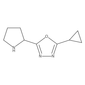 2-Cyclopropyl-5-(pyrrolidin-2-YL)-1,3,4-oxadiazole结构式