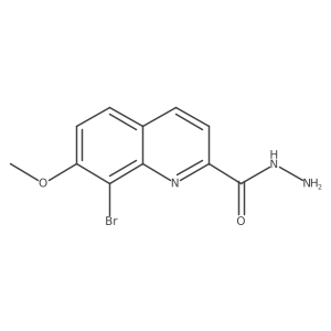8-Bromo-7-methoxyquinoline-2-carbohydrazide结构式