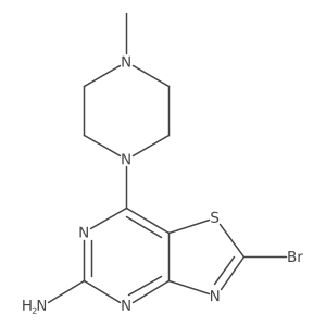 2-Bromo-7-(4-methylpiperazin-1-yl)thiazolo[4,5-d]pyrimidin-5-amine结构式