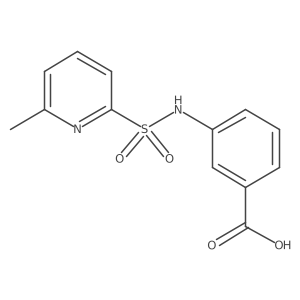 3-(6-Methyl-pyridine-2-sulfonamido)benzoic acid结构式