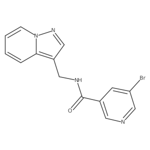 5-bromo-N-(pyrazolo[1,5-a]pyridin-3-ylmethyl)nicotinamide结构式