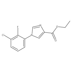 Ethyl 1-(3-chloro-2-fluorophenyl)-1H-imidazole-4-carboxylate结构式
