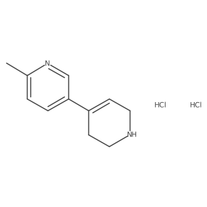 2-Methyl-5-(1,2,3,6-tetrahydropyridin-4-yl)pyridine dihydrochloride结构式