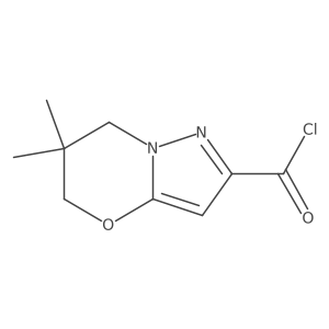 6,6-dimethyl-5,7-dihydropyrazolo[5,1-b][1,3]oxazine-2-carbonyl chloride Structure