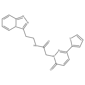 2-[6-oxo-3-(thiophen-2-yl)pyridazin-1(6H)-yl]-N-[2-([1,2,4]triazolo[4,3-a]pyridin-3-yl)ethyl]acetamide结构式