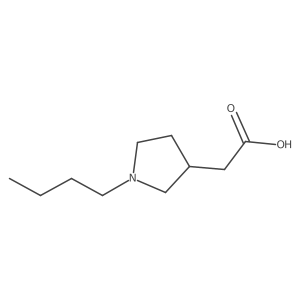 2-(1-Butylpyrrolidin-3-yl)acetic acid结构式