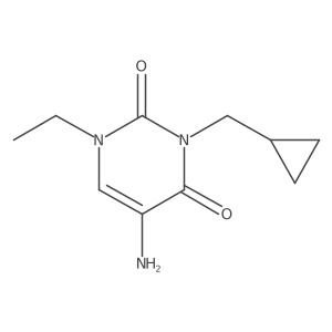 5-Amino-3-(cyclopropylmethyl)-1-ethyl-1,2,3,4-tetrahydropyrimidine-2,4-dione结构式