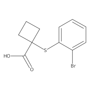 1-[(2-Bromophenyl)sulfanyl]cyclobutane-1-carboxylic acid Structure