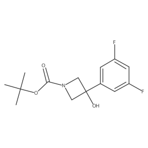 Tert-butyl 3-(3,5-difluorophenyl)-3-hydroxyazetidine-1-carboxylate结构式