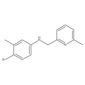 4-bromo-3-methyl-N-[(6-methylpyridin-2-yl)methyl]aniline结构式