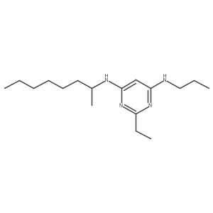 4,6-Pyrimidinediamine, 2-ethyl-N4-(1-methylheptyl)-N6-propyl- Structure