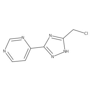 4-[5-(chloromethyl)-4H-1,2,4-triazol-3-yl]pyrimidine Structure