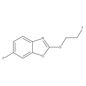 Benzoxazole, 6-fluoro-2-[(2-fluoroethyl)thio]- Structure