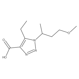 5-ethyl-1-(4-methoxybutan-2-yl)-1H-1,2,3-triazole-4-carboxylic acid结构式