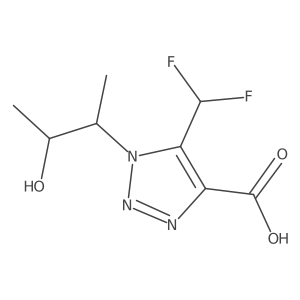 5-(difluoromethyl)-1-(3-hydroxybutan-2-yl)-1H-1,2,3-triazole-4-carboxylic acid结构式