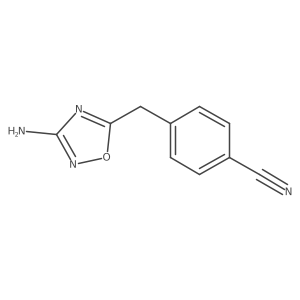 4-((3-Amino-1,2,4-oxadiazol-5-yl)methyl)benzonitrile Structure