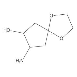 Rel-(7S,8S)-8-amino-1,4-dioxaspiro[4.4]nonan-7-ol结构式