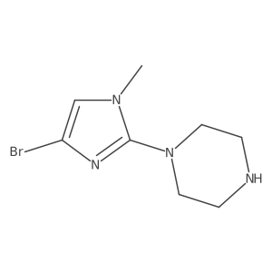 1-(4-bromo-1-methyl-1H-imidazol-2-yl)piperazine结构式