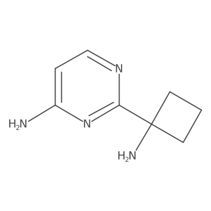 2-(1-Aminocyclobutyl)pyrimidin-4-amine Structure