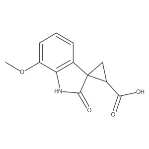 7'-Methoxy-2'-oxo-1',2'-dihydrospiro[cyclopropane-1,3'-indole]-2-carboxylic acid Structure