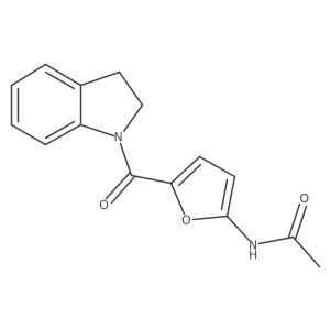 Acetamide, N-[5-[(2,3-dihydro-1H-indol-1-yl)carbonyl]-2-furanyl]-结构式