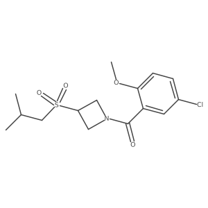 (5-Chloro-2-methoxyphenyl)(3-(isobutylsulfonyl)azetidin-1-yl)methanone Structure
