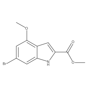methyl 6-bromo-4-methoxy-1H-indole-2-carboxylate结构式